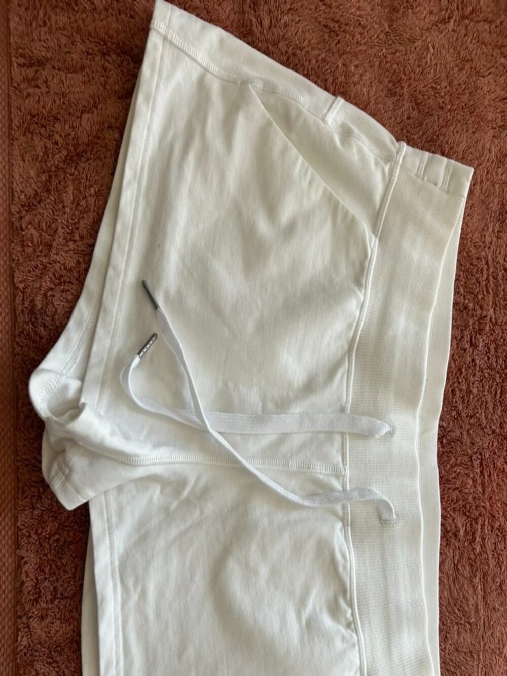 Lululemon Cotton Shorts White Size 10